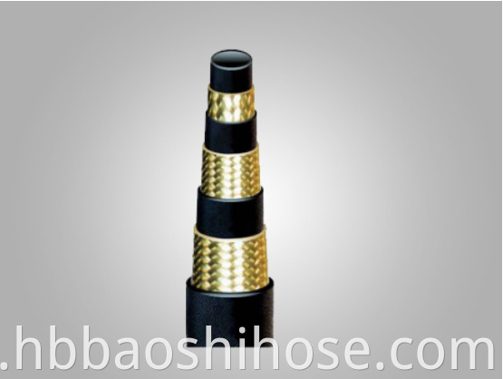 High Pressure Three Steel Wire Braided Reinforcements Rubber Hose 